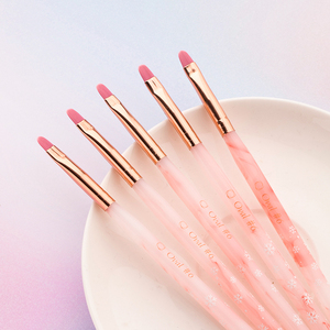 Noel tarzı pembe tırnak resim fırçası takım deri çanta tam Set özel özel etiket akrilik Kolinsky tırnak resim fırçası takım - Product Image 6