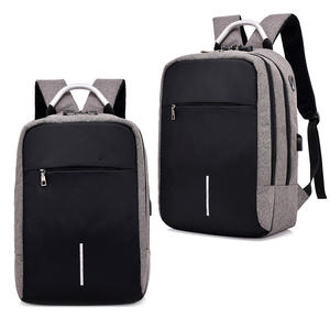 Sac à dos portable imperméable personnalisé en tissu polaire pour ordinateur portable, fournisseur chinois, sac d'école avec port de charge USB et trou pour écouteurs - Product Image 2