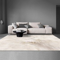 Tapis Épais en Polyester Faux Cachemire pour Salon Grande Moquette Chambre Maison Style Nordique Luxe Léger Lavable