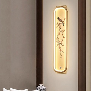All-Copper New Chinese Style Wall Lamp Built-In <b>Touch</b> Switch for Living Room Bedroom TV Background Wall Bedside Study Hallway - Product Image 5