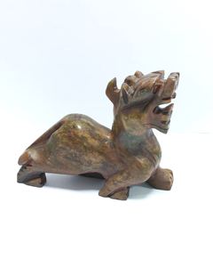 Statua di Pixiu in Giada Verde Naturale Intagliata, Coppia di Ornamenti Cinesi Feng Shui per Attirare la Ricchezza, Decorazione per Casa e Ufficio - Product Image 2