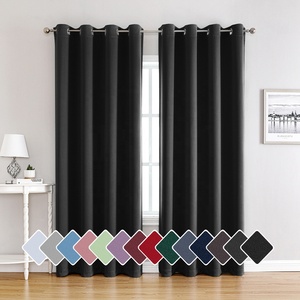 <span class=keywords><strong>Rideaux</strong></span> occultants de haute précision couleur unie, 16 couleurs, pour la maison et la chambre, vente en gros de <span class=keywords><strong>rideaux</strong></span> pour la maison/la chambre, 2 pièces - Product Image 1