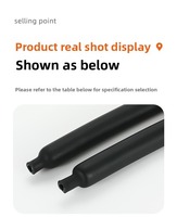 Tube thermorétractable avec colle 4:1 noir-rouge, double paroi, doublure adhésive, tube thermorétractable personnalisé en rouleau