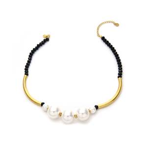 Collier de perles exquis - E495-300-011G - Product Image 1