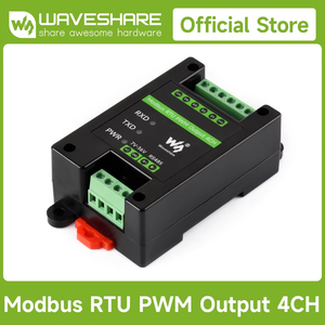 โมดูลเอาต์พุต PWM 4 ช่องอุตสาหกรรม Waveshare, โปรโตคอล Modbus RTU, อินเทอร์เฟซ RS485, ความถี่และดิวตี้ไซเคิลที่ปรับได้ K575 - Product Image 5