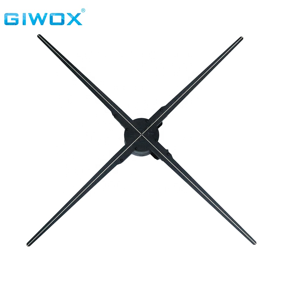 Giwox 2021 лучшие продажи дешевые 3d голограммные 100SD + рекламный светодиодный вентилятор голографической 1440 шт. led Разрешение 3d Голограмма вентилятор с рекламным логотипом