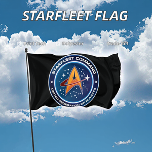 Nuovo Design Bandiera in Poliestere 3x5ft Windward Starfleet Command United Planetary Alliance Stampa Digitale per Decorazioni Esterne - Product Image 2