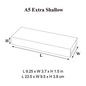 Boîte cadeau pliable A5 extra plate avec fermeture magnétique blanche, emballage rigide pliable en gros - Product Image 6