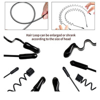 MIO Zigzag métal pour hommes multi-usage bandeau unisexe noir ondulé cheveux cerceau mode bandeau accessoires pour le sport Yoga