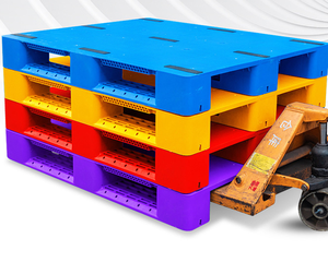 Palette en plastique robuste de qualité alimentaire hygiénique antidérapante plate 1100 x 1000 mm pour l'expédition - Product Image 1