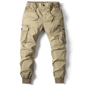 Autumn Winter Men's <strong>Work</strong> Pants New European American Style <strong>Elastic</strong> Casual Mid Fleece Anti-pilling Jogger <strong>Trousers</strong> Plain Dyed - Product Image 4