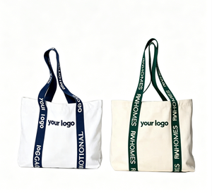 Reusable Personalized Cotton Fabric Shopping Bags Custom <b>Tote</b> Bags for Students - Product Image 1