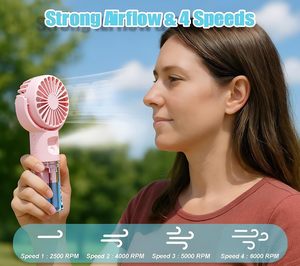 Humidifying Portable Small Fan Outdoor Summer Heat Elimination Handheld <b>Spray</b> Fan Mini Charging Handheld Fan - Product Image 2