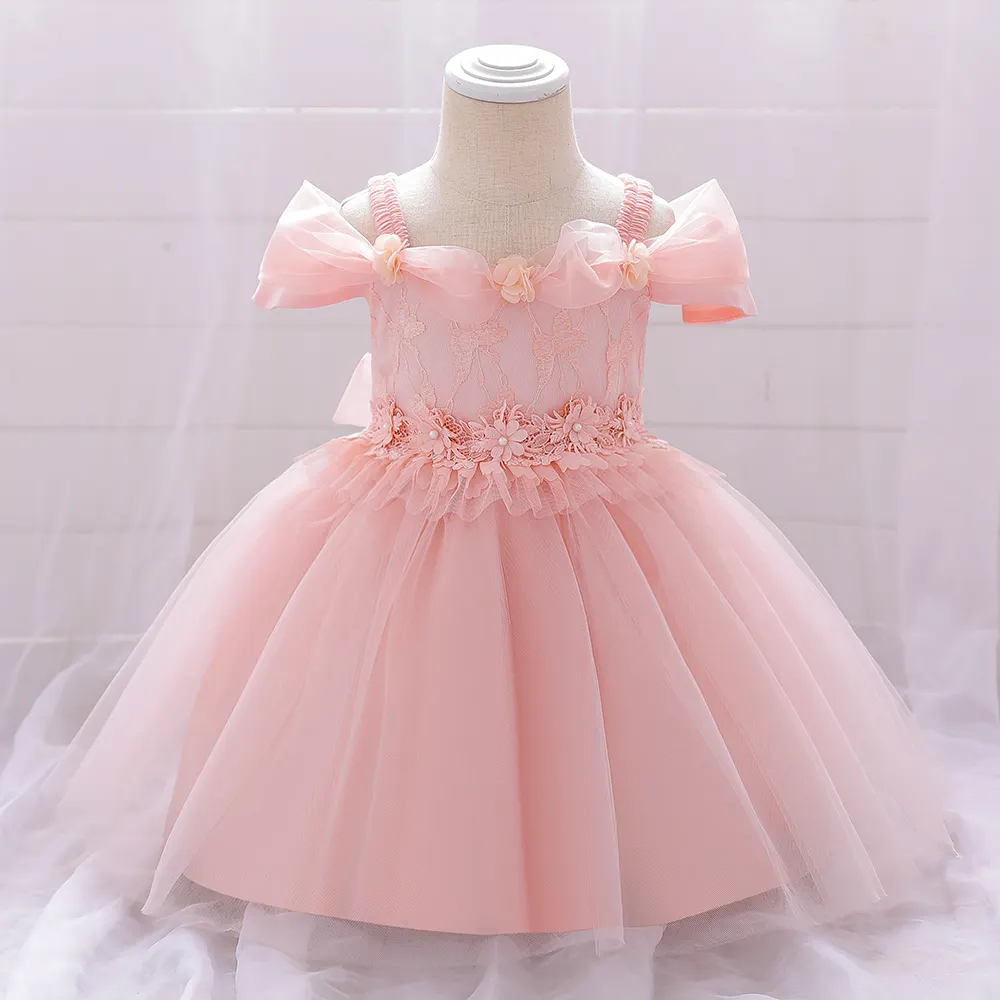 MQATZ New Arrival Baby Princess Dresses Flowers Party Ball Gown Tulle Blue Sweet Girls Dress L1946XZ