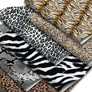 Hojas de tela de piel sintética con estampado de leopardo y piel de Animal, 30x140cm, para manualidades, Arete de lazos para el pelo, 16482