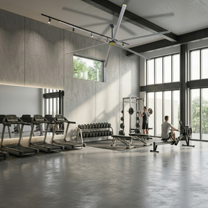 Ventilador de Techo Industrial HVLS de Alta Potencia de 12 Pies, Motor de CC sin Escobillas de Imán Permanente, Aspas de Aleación de Aluminio, Protección, Ahorro de Energía - Product Image 3