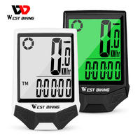 Komputer Sepeda Digital Nirkabel WEST BIKING, Odometer GPS Tahan Air, Stopwatch Olahraga, Dudukan Sepeda, Speedometer Bersepeda