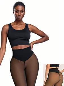 Leggings Termici a Vita Alta con Effetto Trasparente, Caldi per l'Inverno, con Controllo Pancia e Fodera in <span class=keywords><strong>Pile</strong></span> - Product Image 1