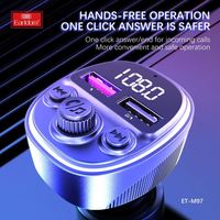 Cargador Inalámbrico para Auto Portátil Earldom con Doble USB, Reproductor MP3 Bluetooth, Kit para Auto, Transmisor FM, Modulador FM para Manos Libres