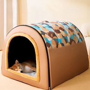 Custom Modern Luxury Pet House with Washable Orthopaedic Bed for Dogs and <b>Cats</b> Letter Pattern - Product Image 1