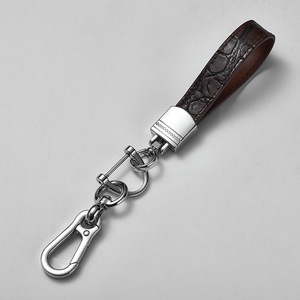 Crocodile Leather <b>Car</b> Keychain Zinc Alloy Luxury Key Pendant For Men And Women - Product Image 3