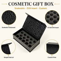 Scatola Regalo Cosmetica di Lusso Impermeabile con Logo Personalizzato, Confezione Rigida Magnetica con Spugna per Set di Trucchi