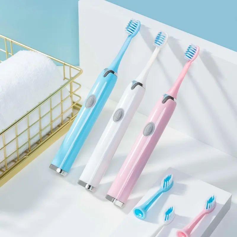Sample Battery Powered Ultrasonic White Electric Toothbrush Automatic Electric Toothbrush