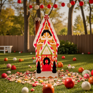 Décoration de maison en pain d'épices de Noël de 36 pouces, ornements exquis en forme de flocon de neige - Product Image 6