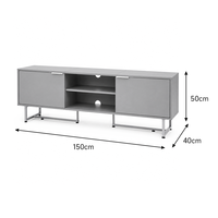 Meuble TV moderne avec rangements, centre de divertissement avec armoires et étagères ouvertes