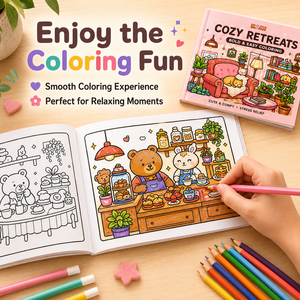 KAIX Set di 10 Libri da Colorare con Temi Accoglienti, Stile Carino e Confortevole per Adulti e Adolescenti, Programmi Rilassanti - Product Image 3