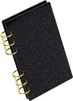 Coque de reliure acrylique transparente noire A6 livre de grand livre couverture de reliure à feuilles mobiles pour planificateur de bricolage