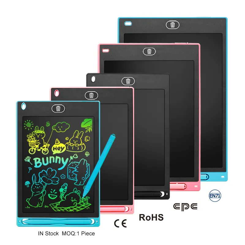 Tablet gráfico digital para crianças, almofada mágica de escrita eletrônica, 8.5 10 12 polegadas, tela LCD