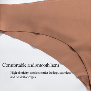 Slip a perizoma traspiranti a vita alta senza cuciture, sexy <span class=keywords><strong>e</strong></span> morbidi per donna - Product Image 3