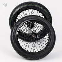 Ensemble de roues Supermoto en alliage d'aluminium YTY Premium 17 pouces, Surron Ultra Bee 100/80-17 130/70-17, pneus routiers haute performance, vélo électrique
