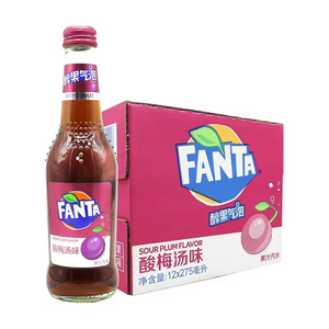 Venta caliente Fanta bebidas 275ML <span class=keywords><strong>botella</strong></span> de <span class=keywords><strong>vidrio</strong></span> jugo de ciruela agria bebidas carbonatadas <span class=keywords><strong>Coca</strong></span>-<span class=keywords><strong>Cola</strong></span> Sprite bebidas exóticas - Product Image 2