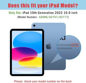 Funda para iPad de 10.9 Pulgadas, 10.ª Generación (2022), Funda Protectora Delgada - Soporte Magnético y Función de Activación/Suspensión (Modelo # s A2696, A2757, A2777) - Product Image 6