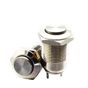 ओवरहेड <span class=keywords><strong>12</strong></span> मिमी पुश बटन स्विच LA128-A10 बिना एलईडी लाइट मेटल स्विच - Product Image 1