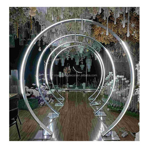 <span class=keywords><strong>Tunnel</strong></span> en métal de cadre d'arche de lumière menée blanche de mariage de coeur d'amour pour la décoration de parc de fête d'événement - Product Image 6