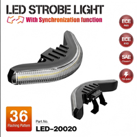 Feux stroboscopiques LED 12-24V ECE R65 R10, feux d'avertissement d'urgence avec 36 motifs clignotants pour camions, remorques, véhicules utilitaires