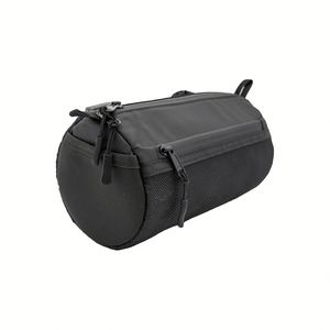 Bolsa de Manillar para Bicicleta Multifuncional de Nailon Resistente, con Cremallera Reflectante Grande, Impermeable, Desmontable, Negra, Deportiva - Product Image 1