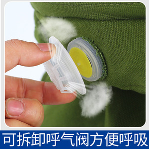 Capuche de protection en toile pour sablage, masque facial complet avec bandeau pour ponçage et peinture, vert herbe - Product Image 4