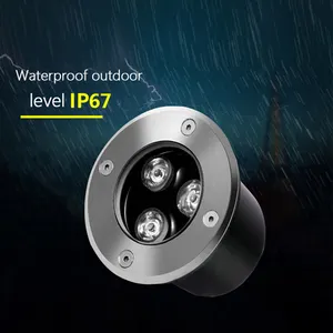 IP67 3W lõm cảnh quan ngoài trời không thấm nước tầng ngầm boong ánh sáng đèn LED inground ánh sáng ngoài trời dẫn ánh sáng ngầm