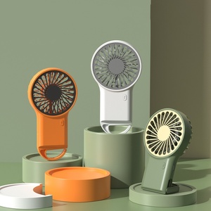 Portable USB Desktop Rechargeable Handheld Fan 3 Wind Speed Cooling Pocket Fan for Travel Indoor & Outdoor Use <b>Hook</b> - Product Image 1