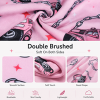 Tissu en polyester double brossé imprimé numériquement sur mesure en gros pour les fabricants de vêtements pour enfants