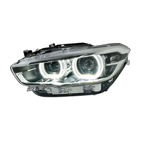 Conjunto de Faros Delanteros para BMW Serie 1 F20 LCI 2015-2018, Actualización de Halógeno a Lente de Proyector LED con Luces de Circulación Diurna LED