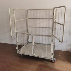 Hot Selling Kosteneffectieve Opvouwbare Stalen Draadgaas <span class=keywords><strong>Pallet</strong></span> Metalen Opvouwbare Opbergkooi <span class=keywords><strong>Trolley</strong></span> - Product Image 3