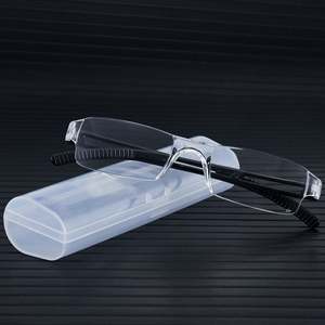 Gafas de Lectura con Logotipo Personalizado 2025, Montura Pequeña de PC sin Aro para Hombre y Mujer, Gafas de Presbicia con Protección Anti Luz Azul, Cuadradas - Product Image 2