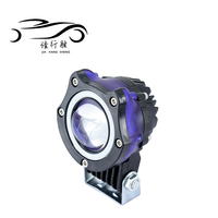 Projecteur LED Moto en forme de hibou, 40W, double faisceau blanc et jaune, DRL Angel Devil Eye, étanche IP67, 9-30V, phare antibrouillard auxiliaire