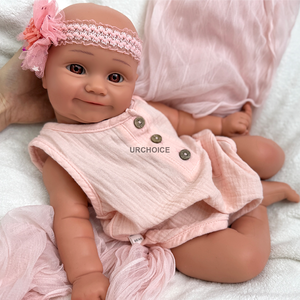 20 "Chubby Full Silicone Reborn Puppen künstler Painted Rebirth Baby Handmade Weighted Newborn Girl Toy Geschenk - Product Image 4