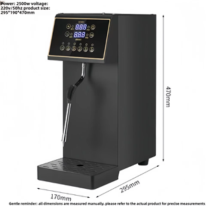 Montalatte e Vaporizzatore Elettrico Commerciale in Acciaio Inox <span class=keywords><strong>Nero</strong></span> da 6L, 2500W 220-240V, Scaldalatte per Caffetterie - Product Image 2